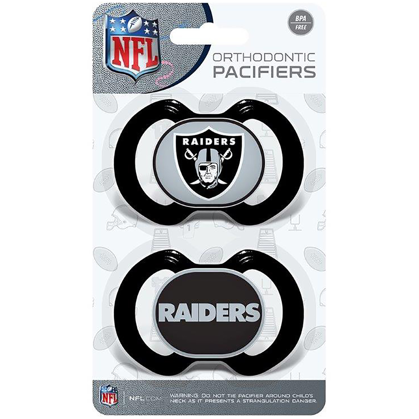 Product Detail  LAS VEGAS RAIDERS PACIFIER 2 PACK