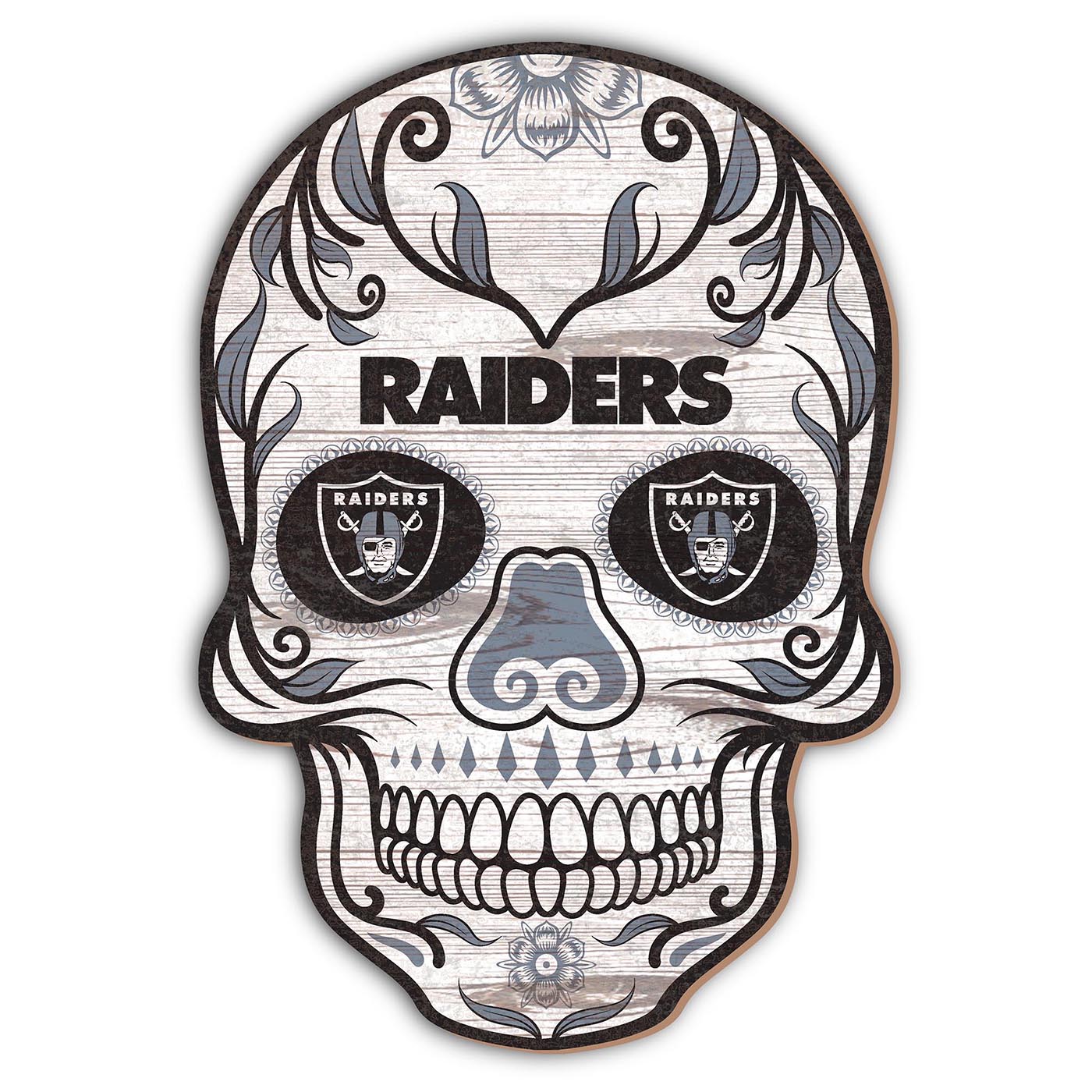 Las Vegas Raiders 12'' Sugar Skull Sign