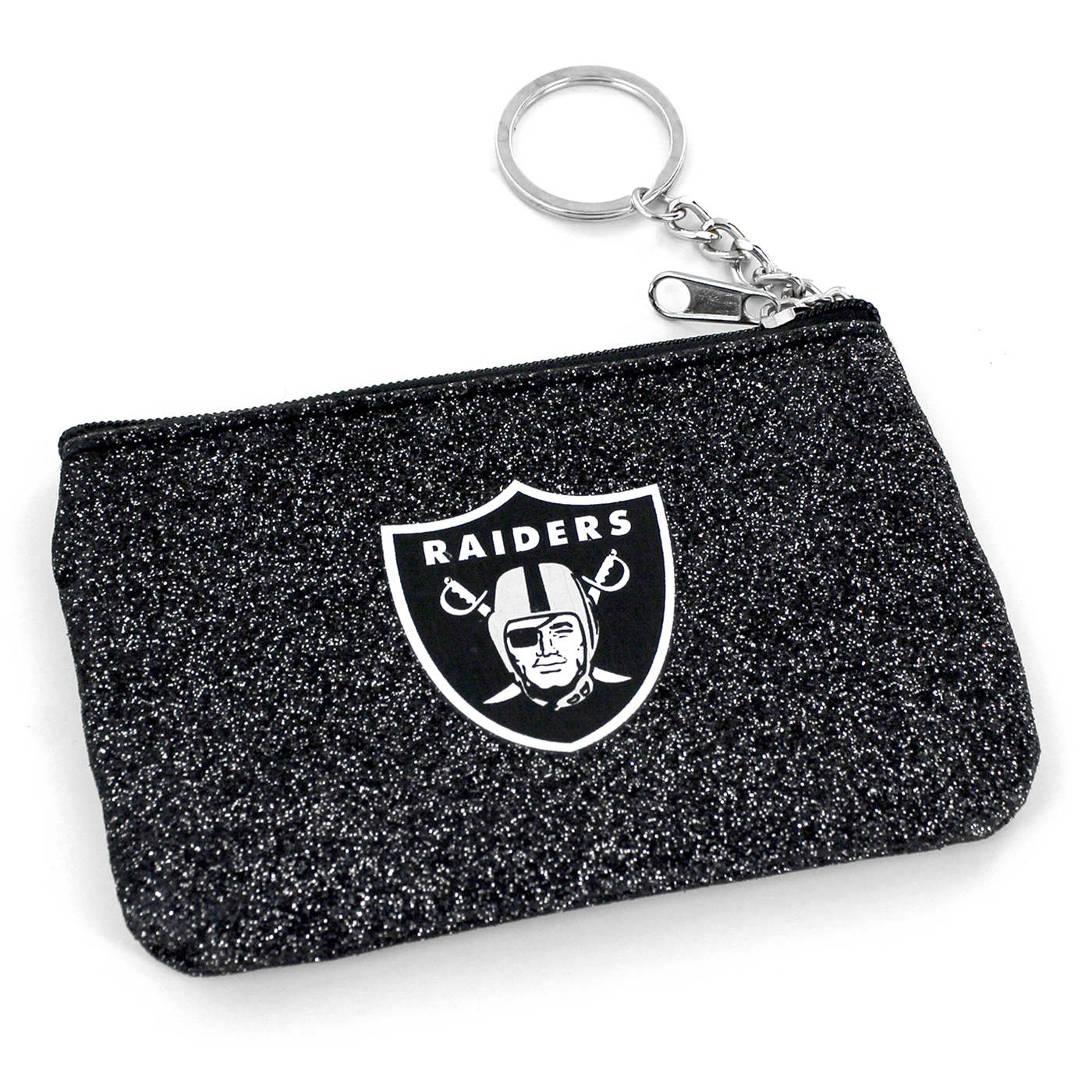 Product Detail  RAIDERS TEXTURED SPARKLE COIN PURSE KEYCHAIN