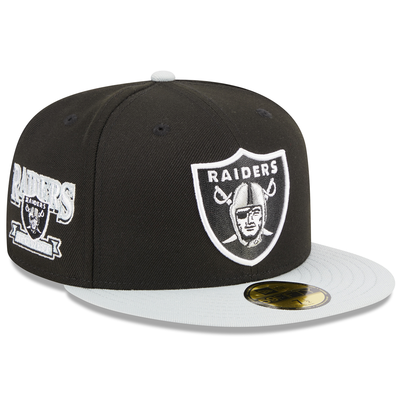 Las Vegas Raiders NFL TEAM-SCRIPT MESH-BACK Grey-Grey Fitted Hat