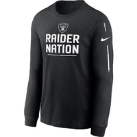 Las Vegas Raiders Hands Off Long Sleeve Adaptive T-Shirt - Black