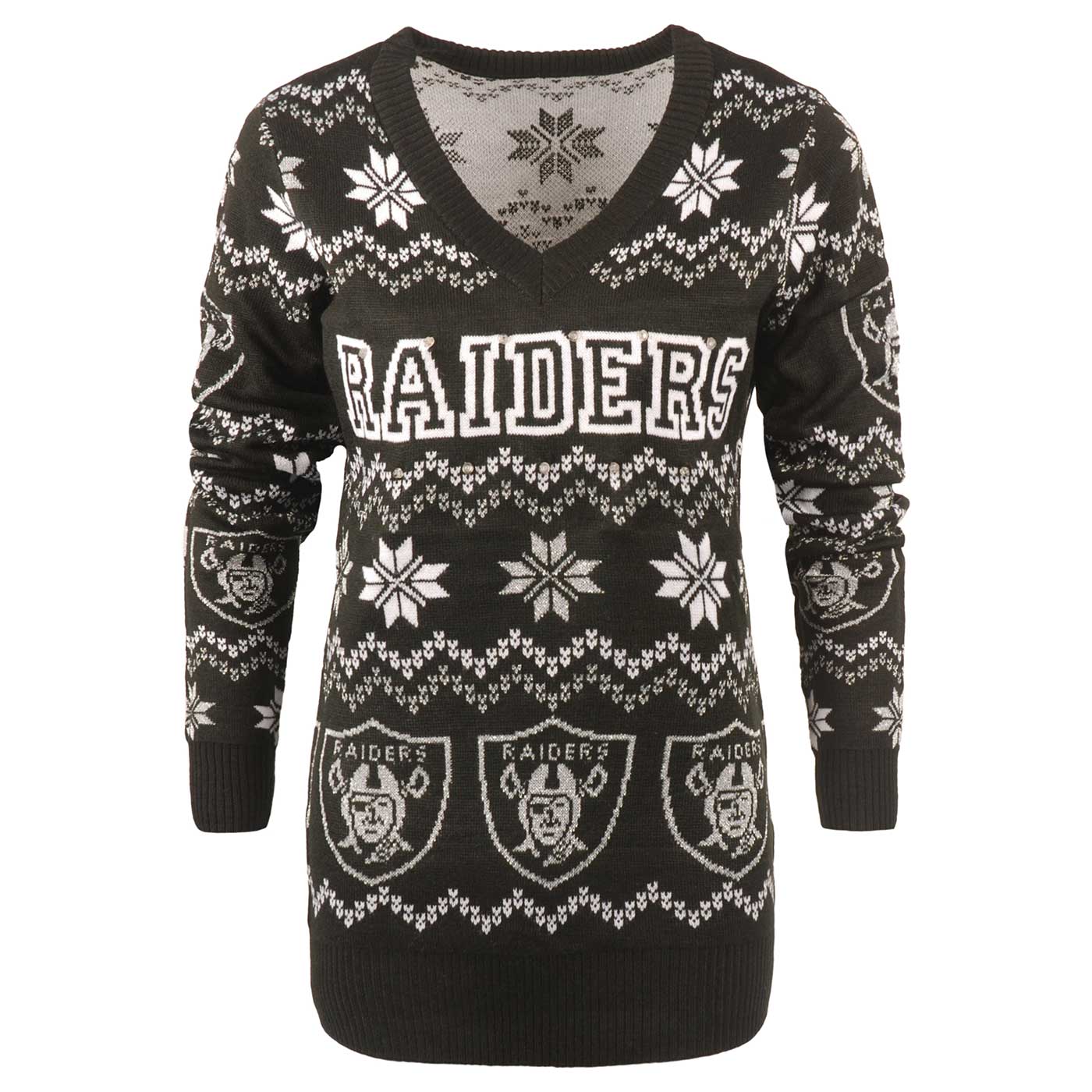 women's raiders christmas sweater