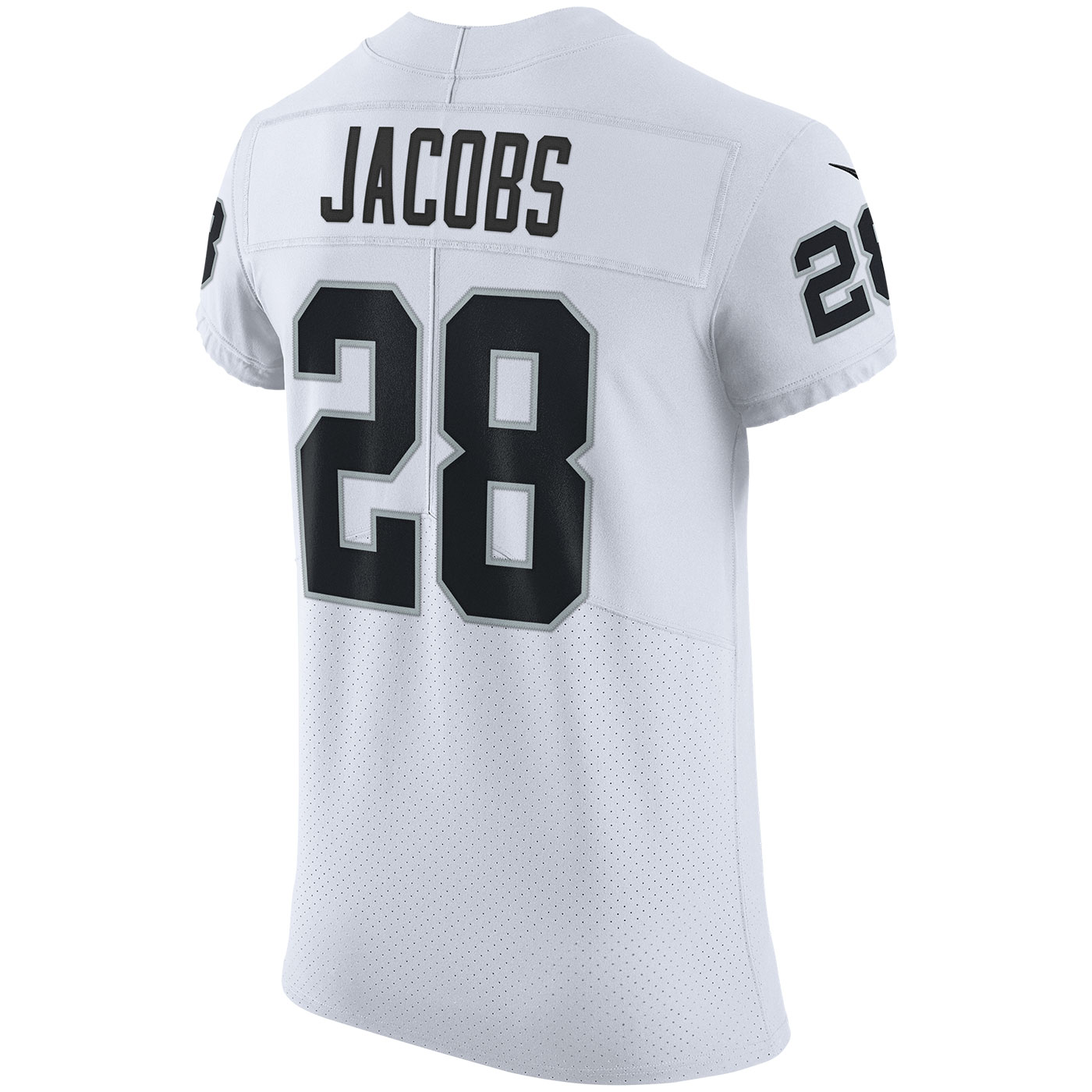 Las Vegas Raiders No28 Josh Jacobs Men's Black V White Peace Split Nike Vapor Untouchable Limited Jersey