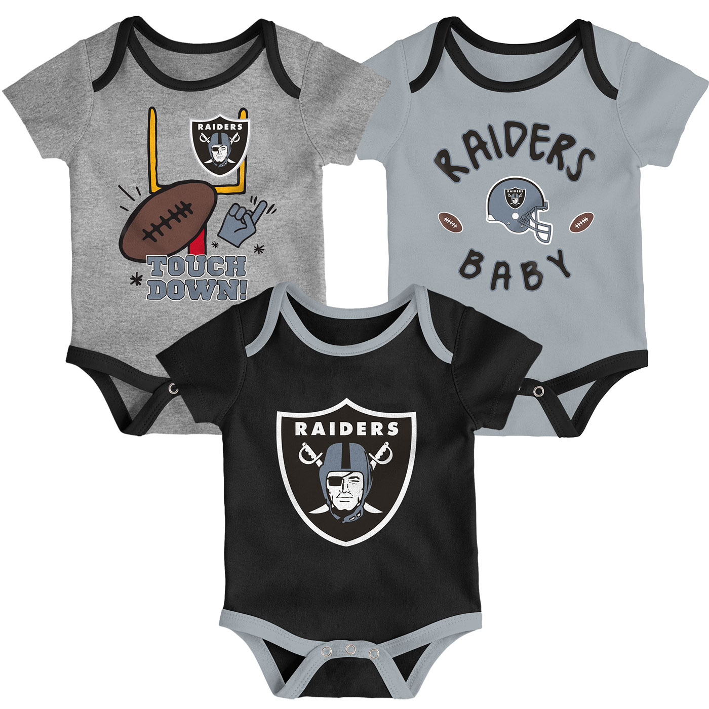 Las Vegas Raiders Newborn & Infant Little Champ Three-Piece