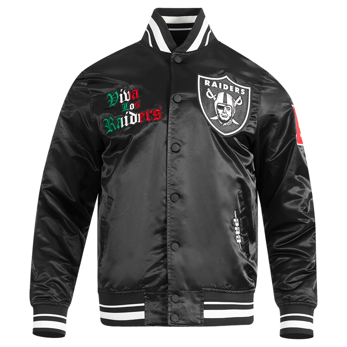 Product Detail | PRO STANDARD VIVA LOS RAIDERS RIB SATIN JACKET Product Detail | PRO STANDARD VIVA LOS RAIDERS RIB SATIN JACKET