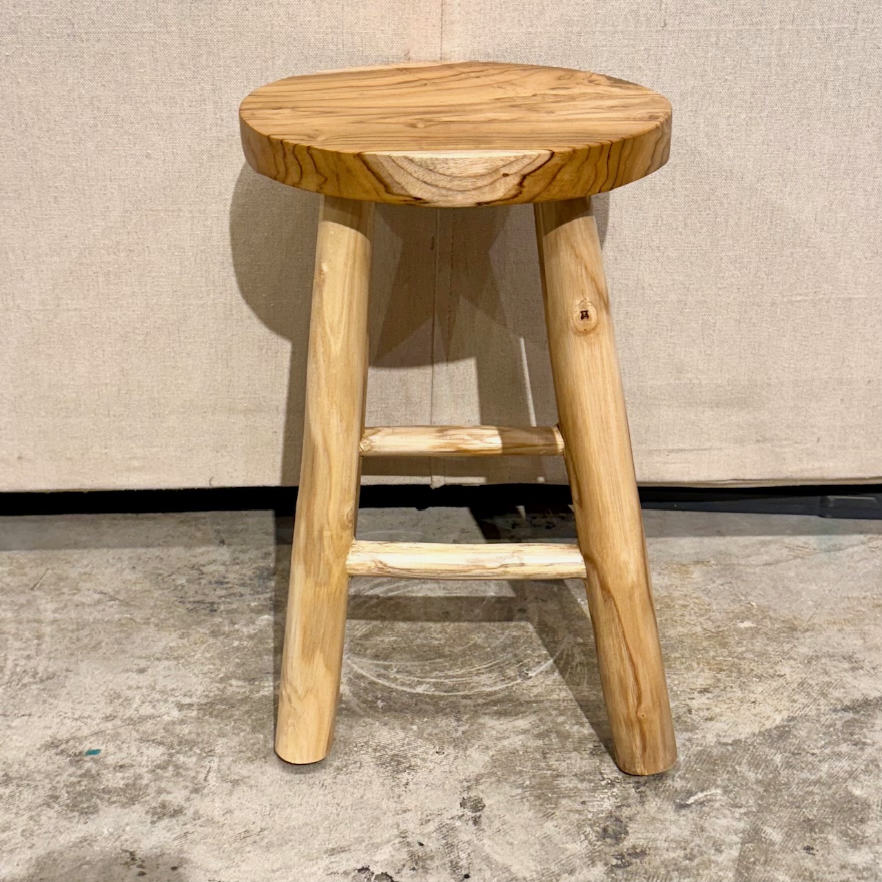 Small Teakwood Stool Small Teakwood Stool