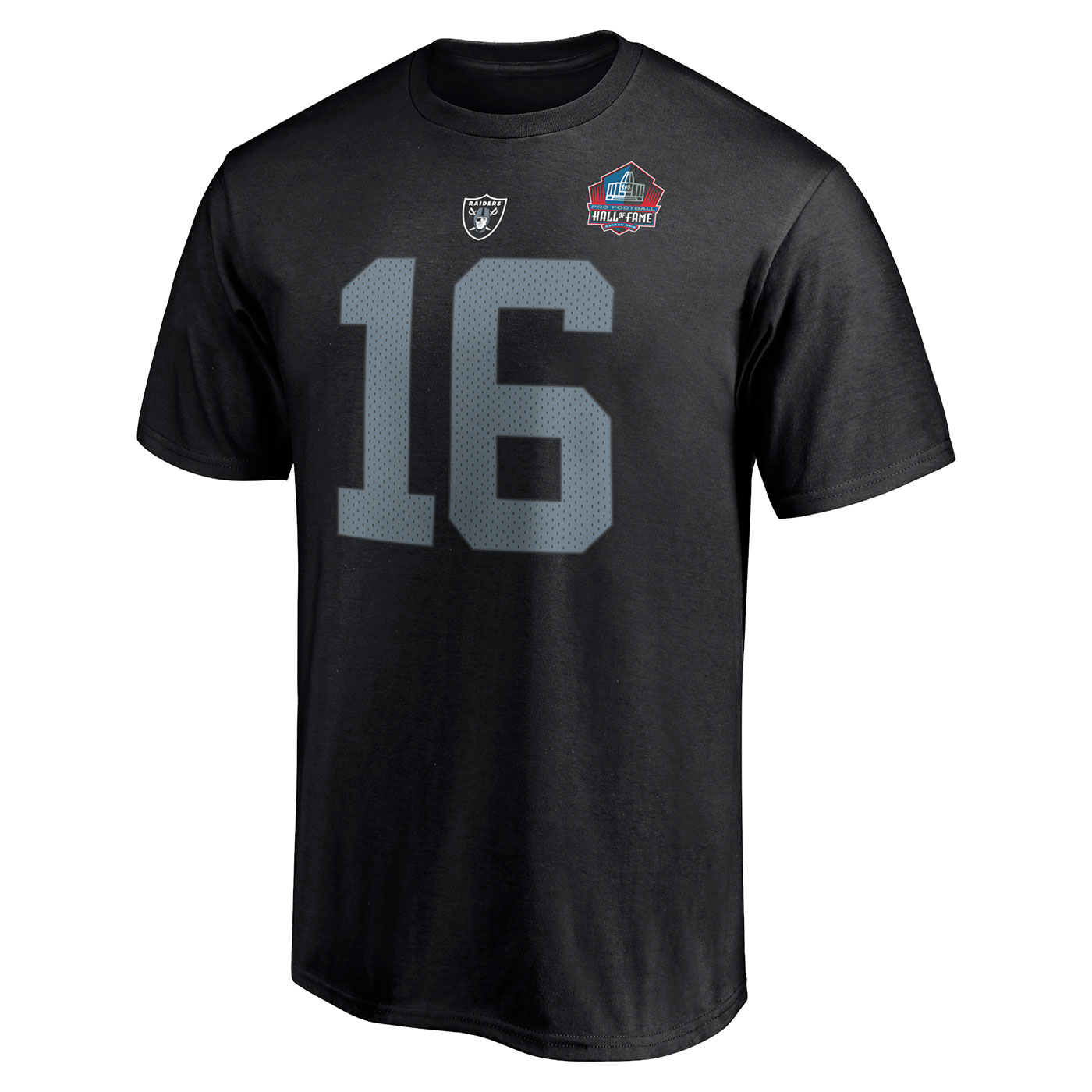 Product Detail GEORGE BLANDA HALL OF FAME NAME NUMBER TEE Black S