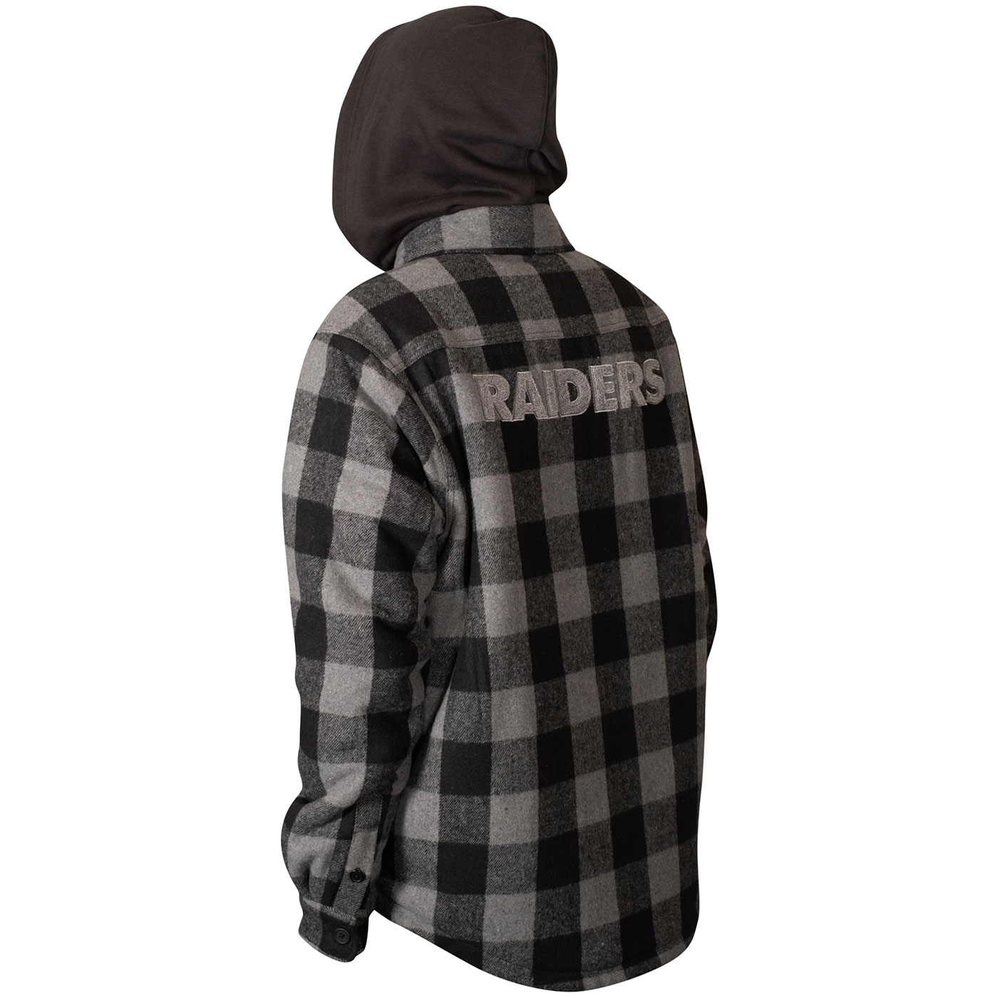 Icer Brands Packers on Fire Hooded Flannel Small Black & Gray