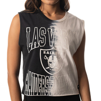 Women's NFL Las Vegas Raiders Rib Ringer Muscle Tank