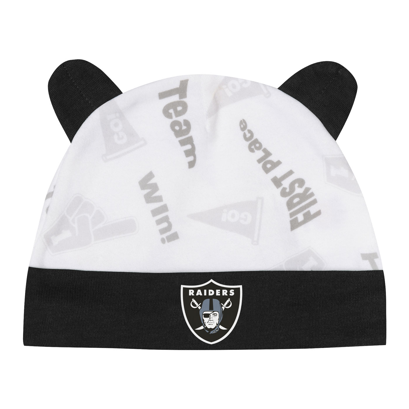 White 2025 raiders beanie