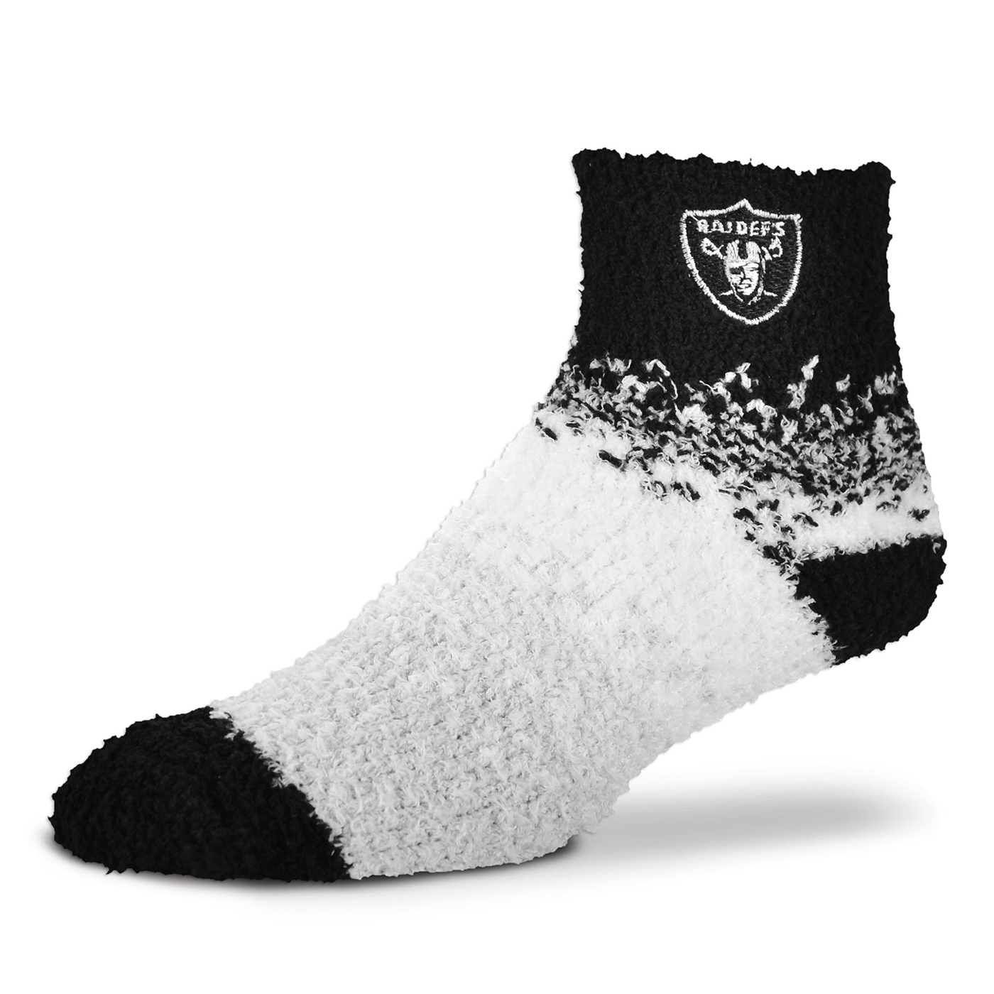 Las Vegas Raiders NFL Womens 2 Pack Script Logo Fuzzy Ankle Socks