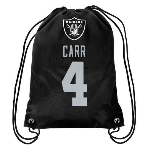 #4 Player Drawstring Backpack Oakland Raiders Carr D 