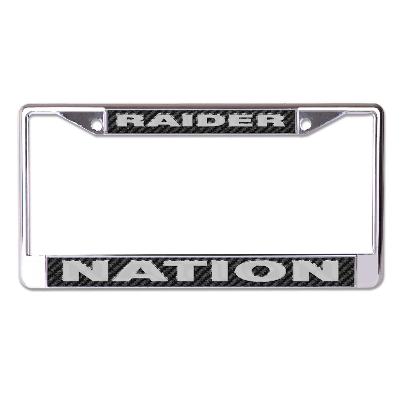 Raiders License Plate Frame Custom Made of Chrome Plated 