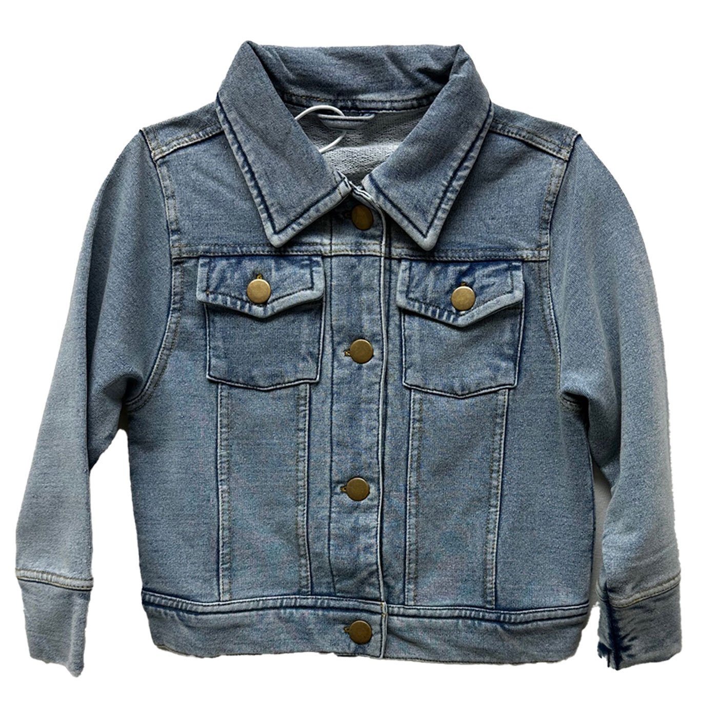 Product Detail GIRLS TODDLER FRENCH TERRY DENIM JACKET Blue 2T