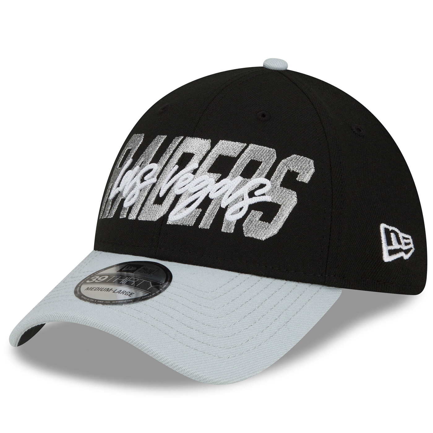 Las Vegas Raiders Grey/Black 2022 Sideline 39THIRTY Flex Hat – Fan