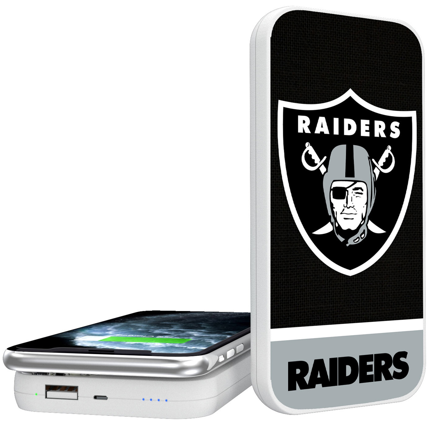 Las Vegas Raiders Night Light Wireless Charger and Bluetooth Speaker