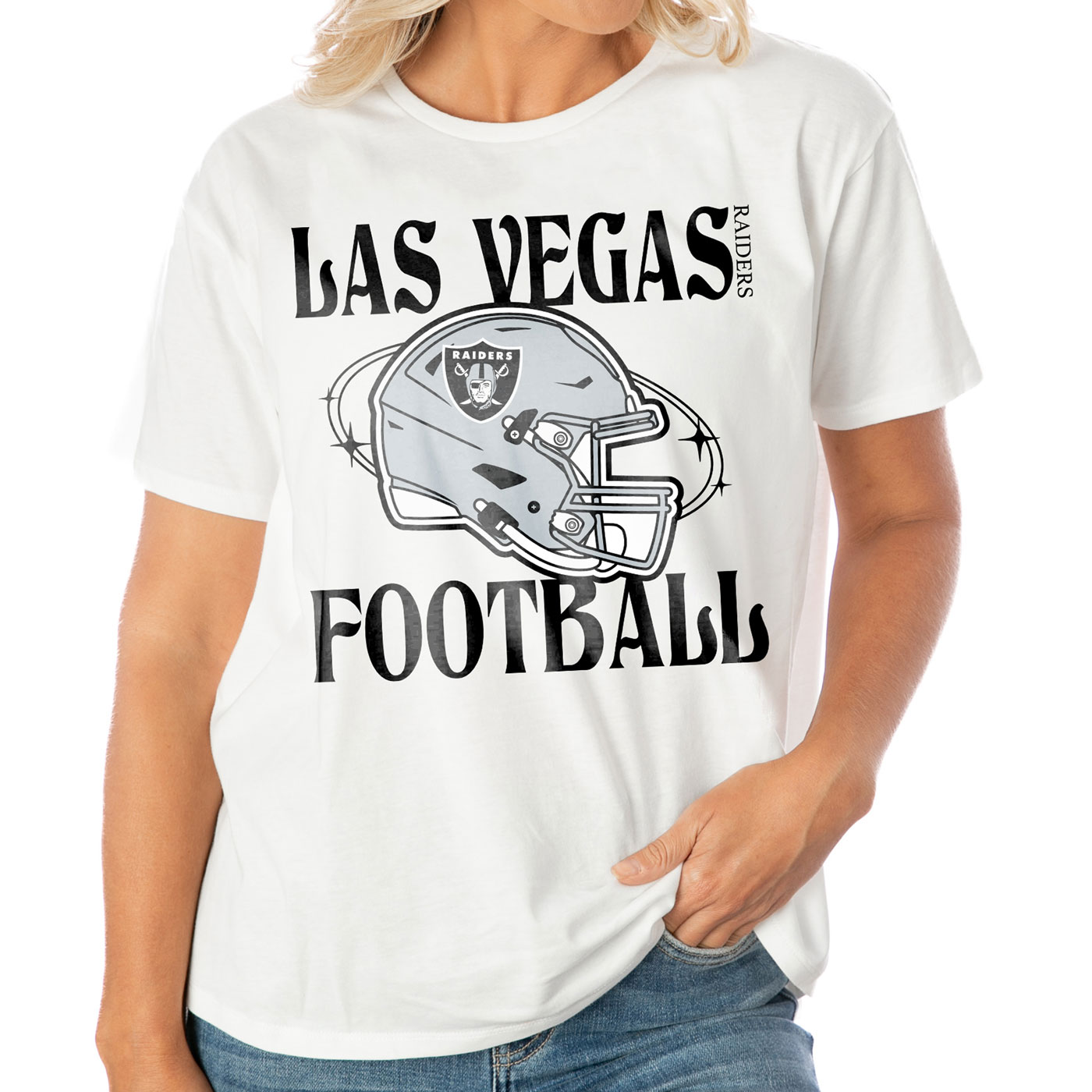 Product Detail | LAS VEGAS RAIDERS VICTORIOUS VIXEN SHORT SLEEVE FLOWY TEE  - White - S