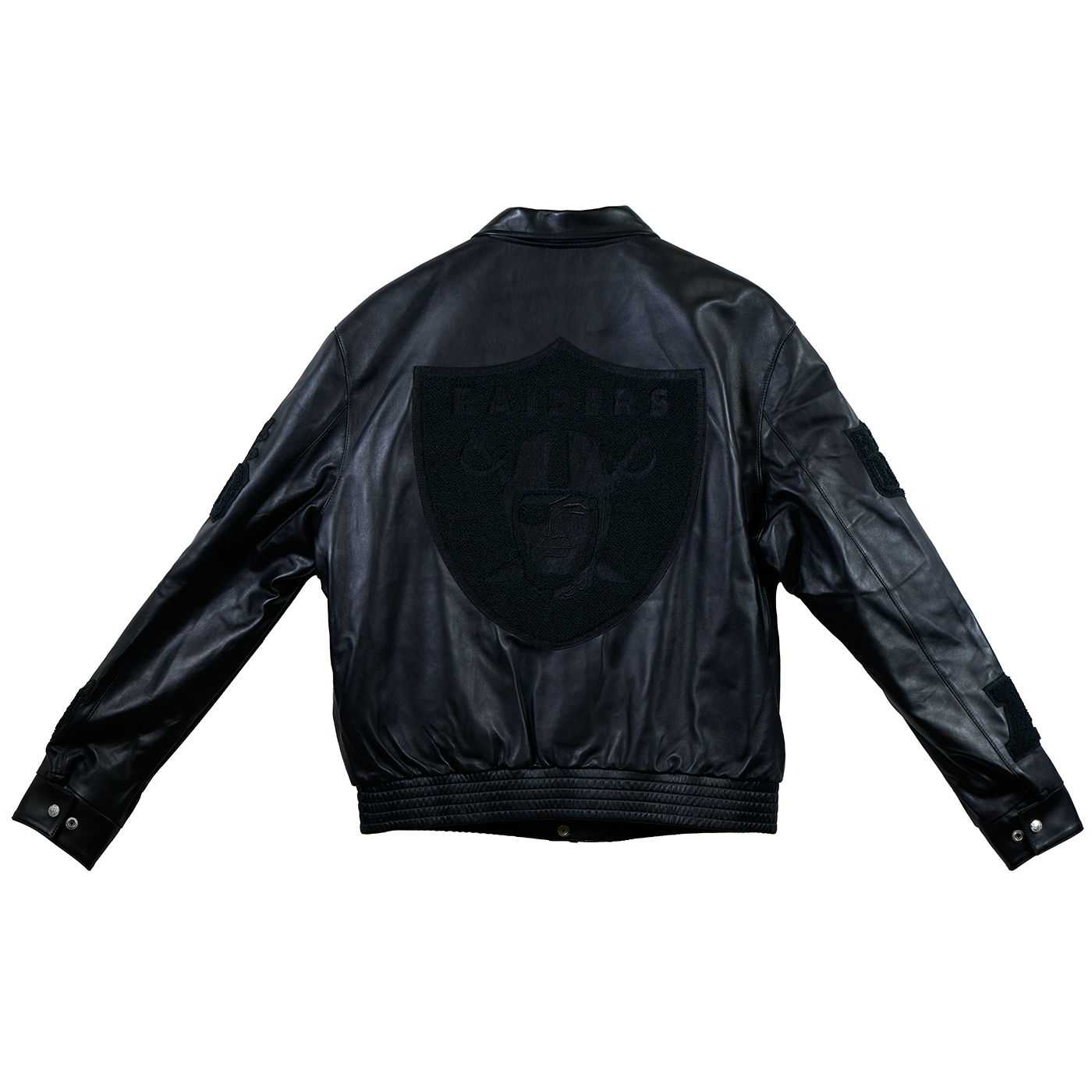 Product Detail JEFF HAMILTON RAIDERS LAMBSKIN LEATHER TONAL JACKET Black S