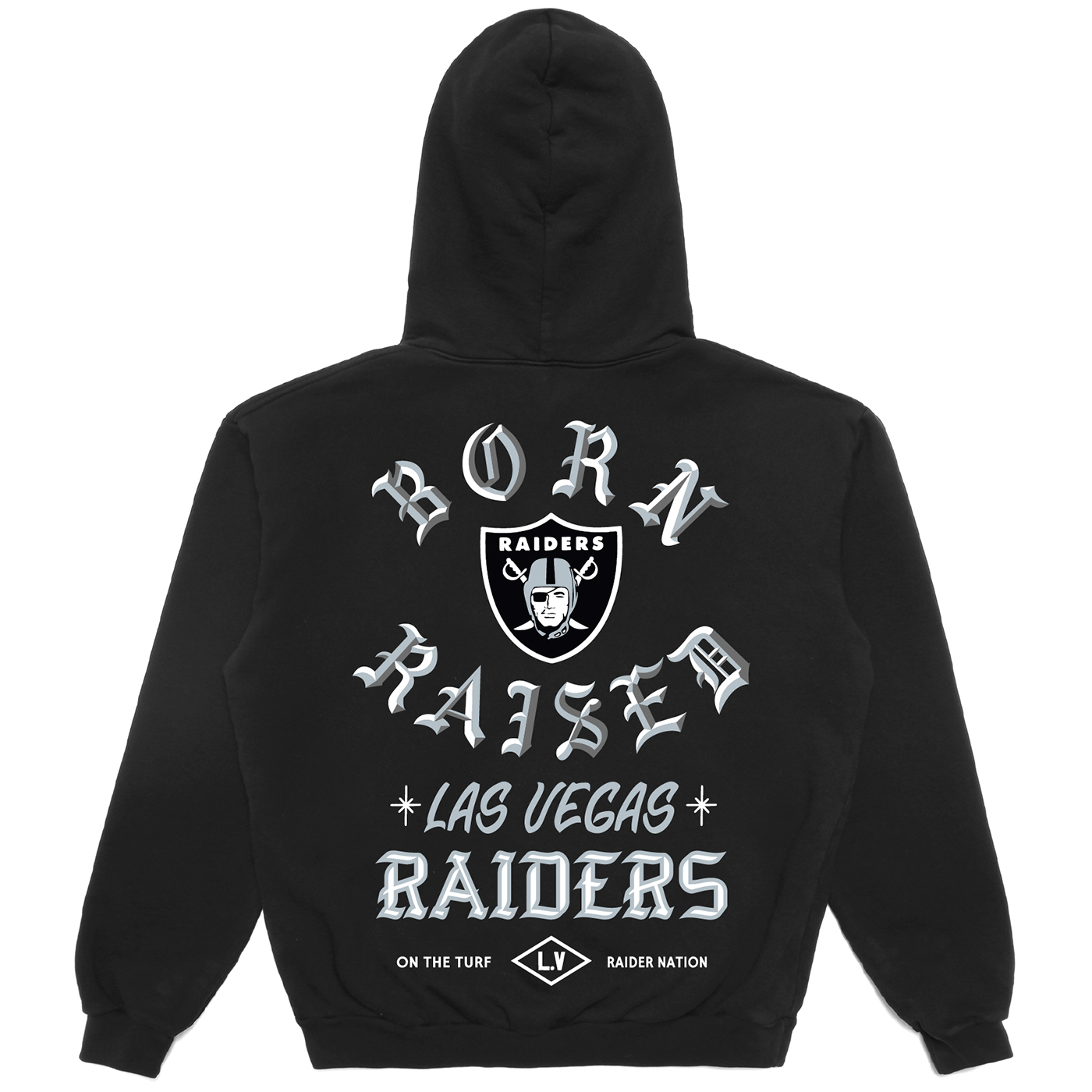 Las Vegas Raiders Born x Raised Unisex Pullover Hoodie - Silver