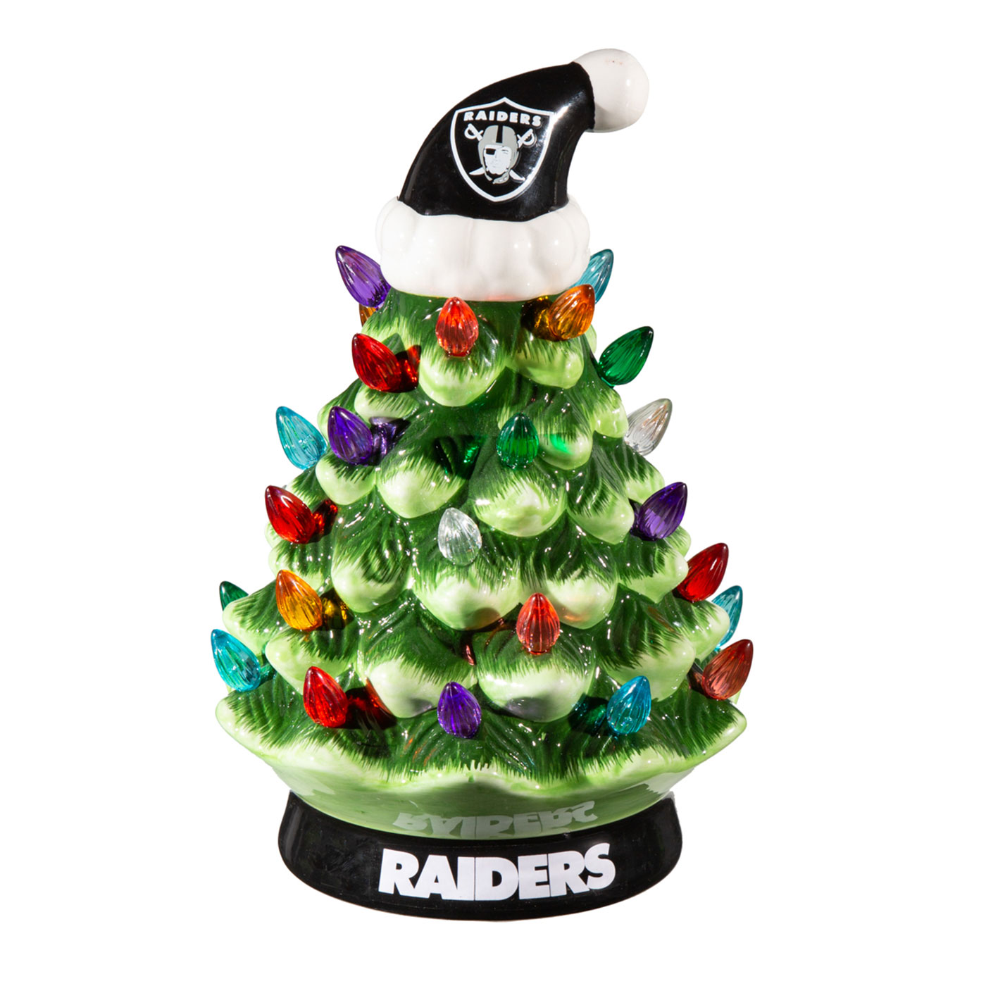 Las Vegas Raiders 4 inch LED Christmas Tree Ornament