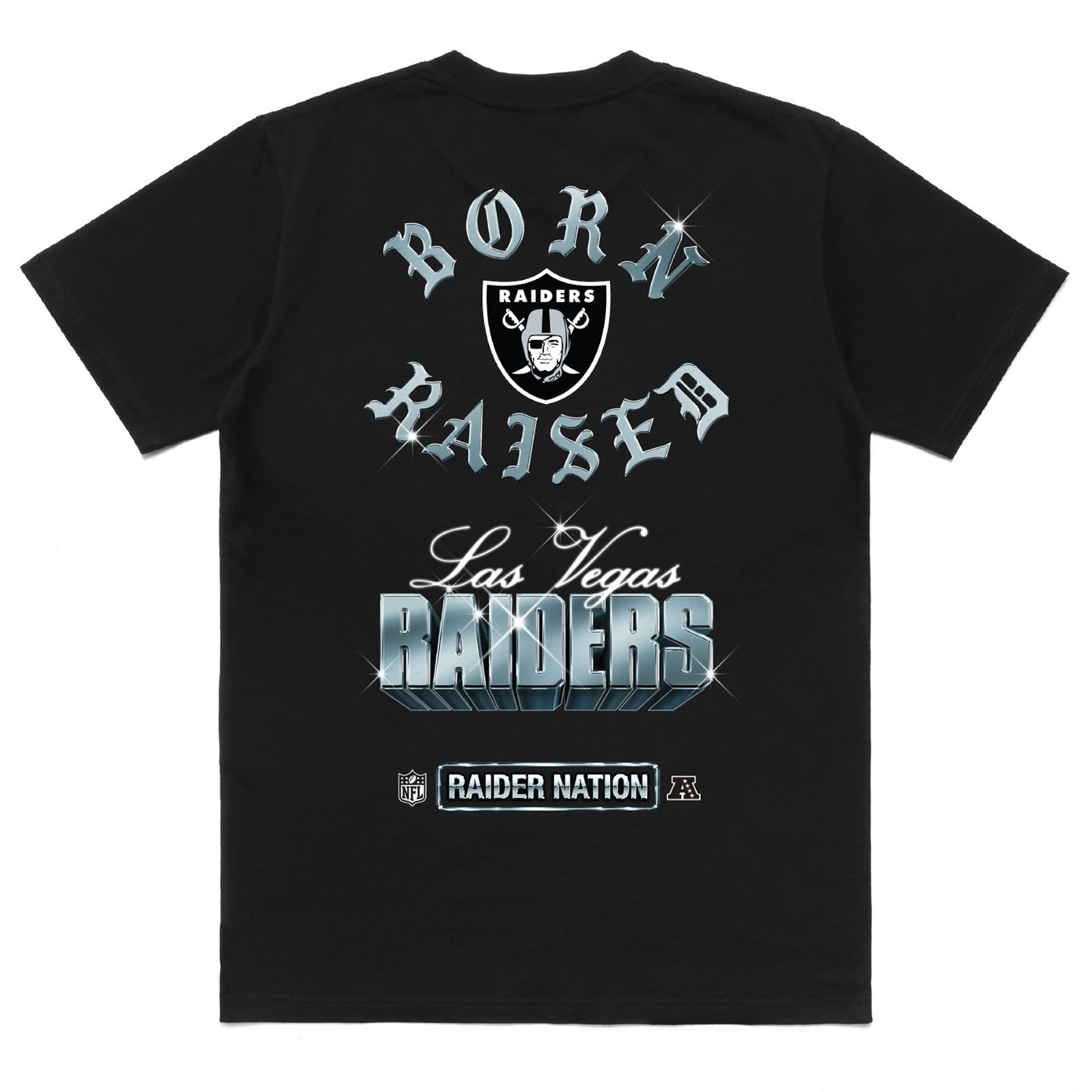 Product Detail | BORN X RAISED RAIDERS CHROME ROCKER TEE - Black - S