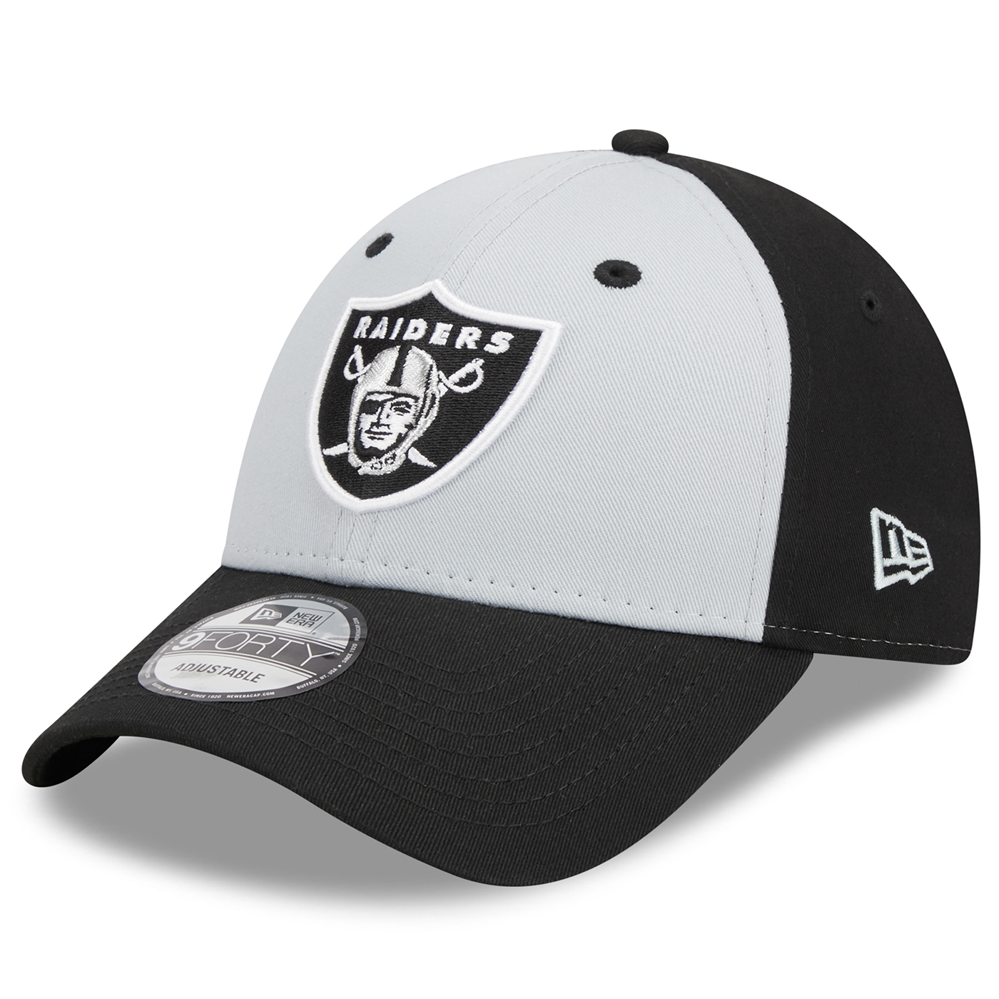 New Era Raiders Logo Patch Trucker 9FORTY Snapback Hat - Men's