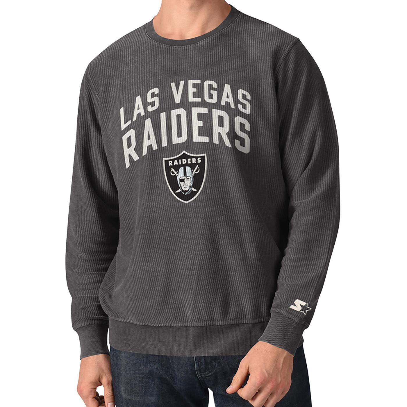 Women's Starter Black Las Vegas Raiders Bump And Run Long